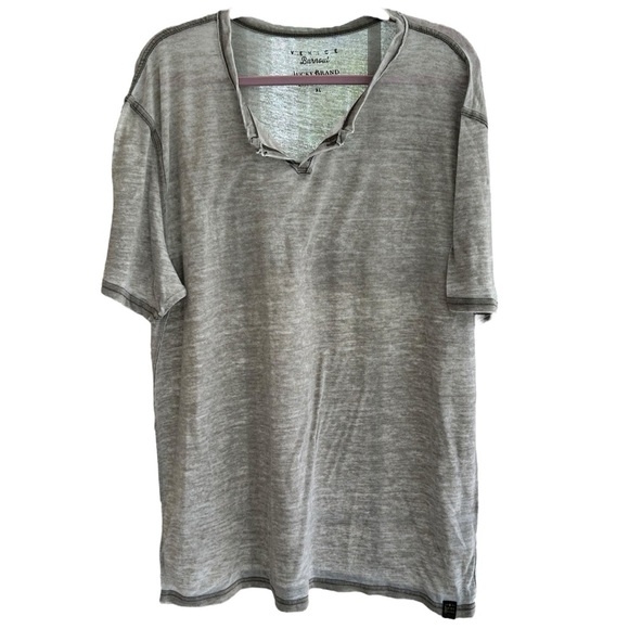 Lucky Brand Men’s Venice Burnout Short Sleeve Henley Tee‎ Shirt  Sz XL - Picture 1 of 5